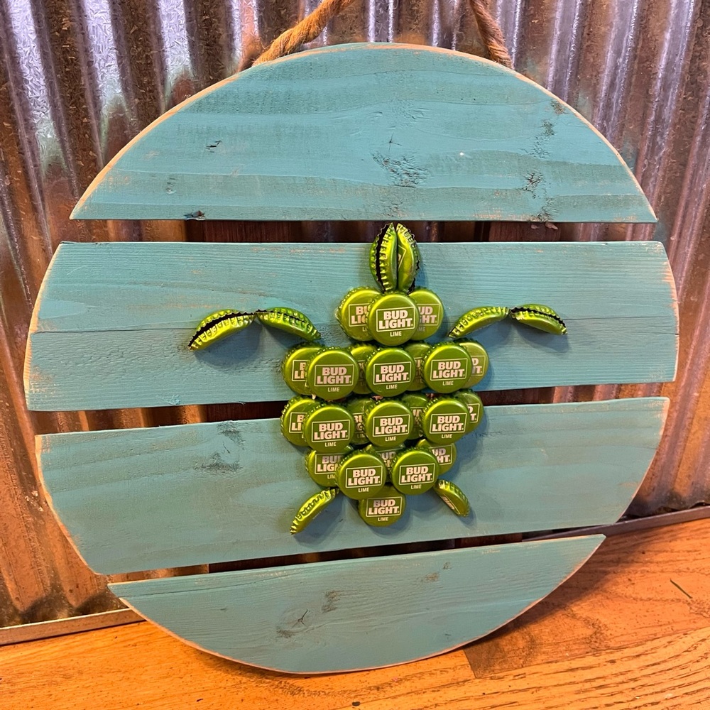 Bottle cap Turtle sign